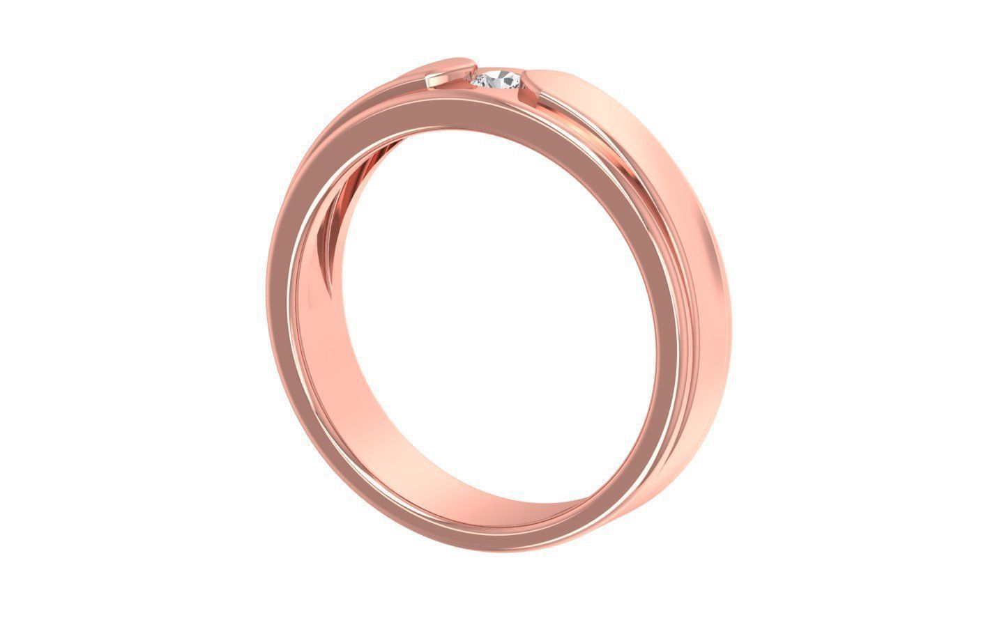 Solitaire Band Rings 3dm STL OBJ FBX Renders Details 3D print model_2