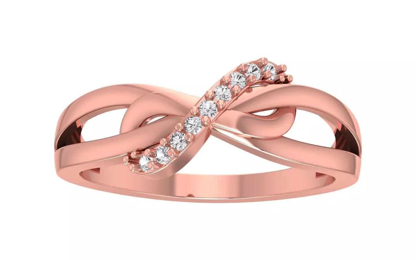 Solitaire Band Ring 3dm STL OBJ FBX Renders Details 3D print model_0