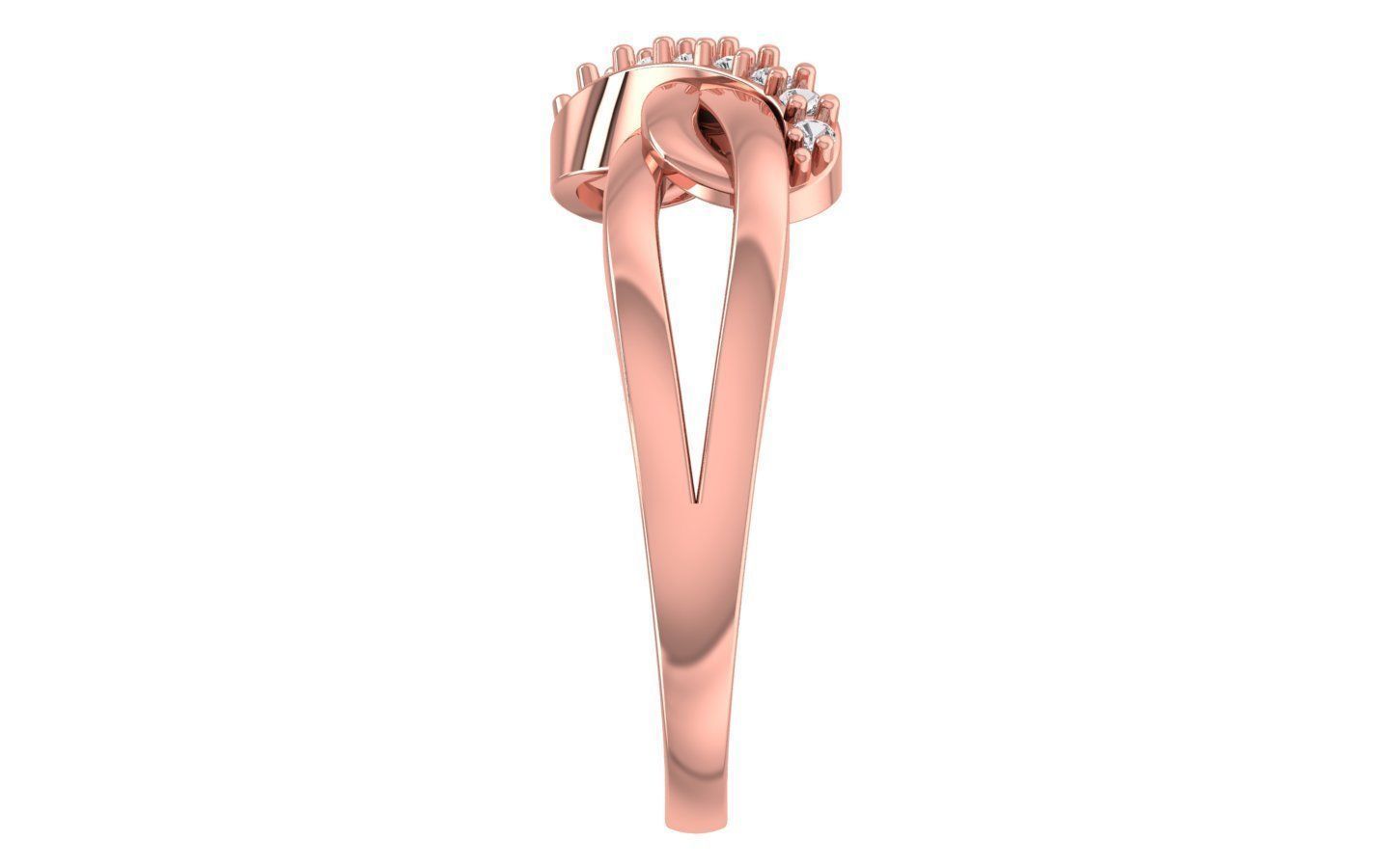 Solitaire Band Ring 3dm STL OBJ FBX Renders Details 3D print model_2