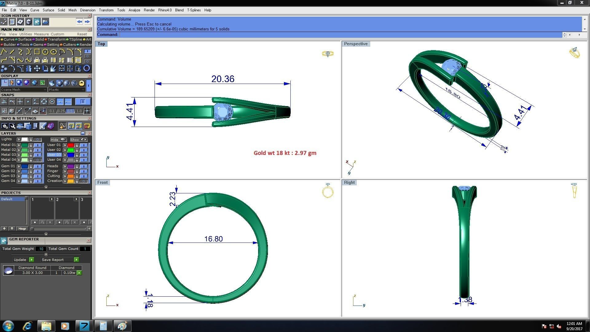Solitaire Band Rings 3dm STL OBJ FBX Renders Details 3D print model_3