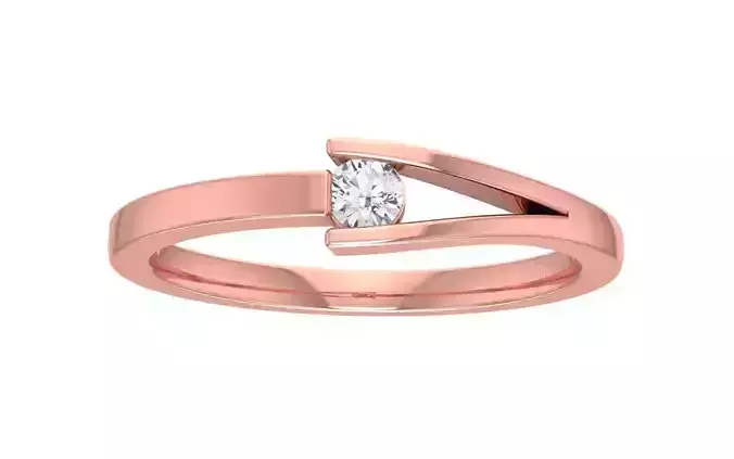 Solitaire Band Rings 3dm STL OBJ FBX Renders Details 3D print model