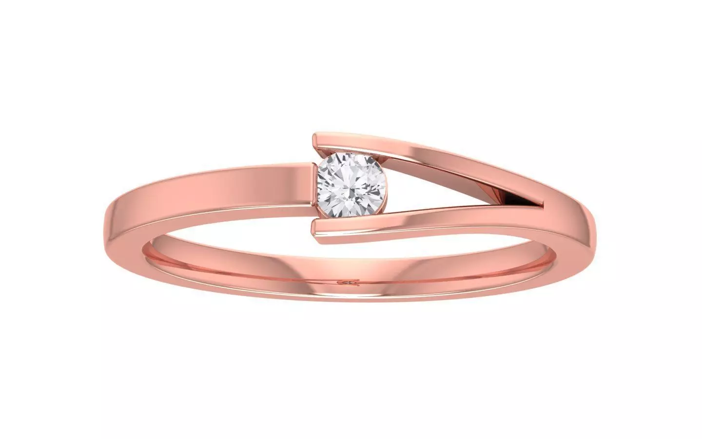 Solitaire Band Rings 3dm STL OBJ FBX Renders Details 3D print model_0