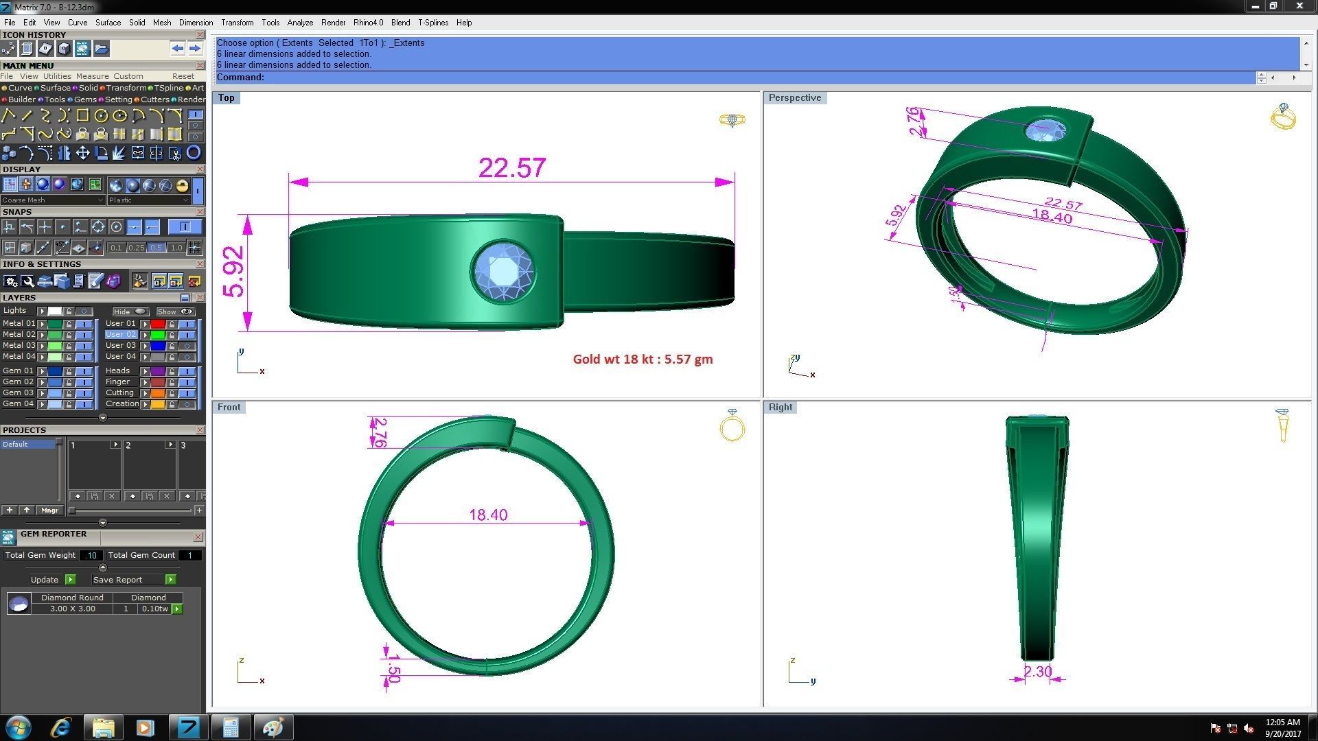 Solitaire Band Rings 3dm STL OBJ FBX Renders Details 3D print model_3