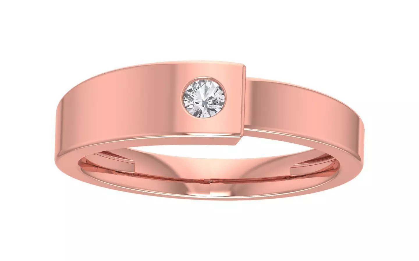 Solitaire Band Rings 3dm STL OBJ FBX Renders Details 3D print model_0