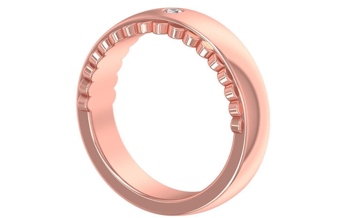 Solitaire Band Rings 3dm STL OBJ FBX Renders Details 3D print model_1