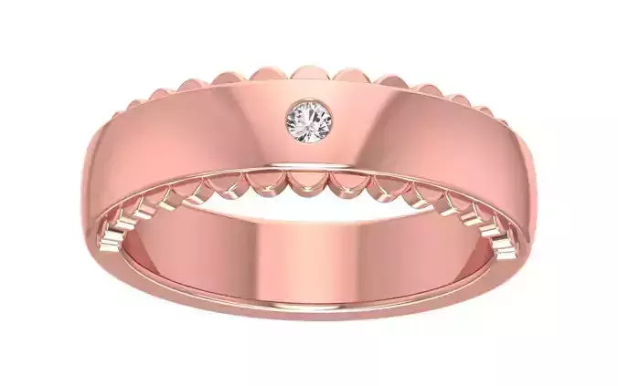 Solitaire Band Rings 3dm STL OBJ FBX Renders Details 3D print model