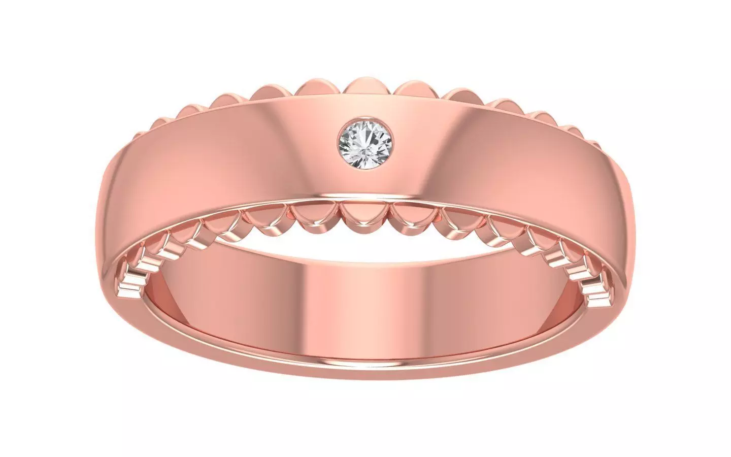 Solitaire Band Rings 3dm STL OBJ FBX Renders Details 3D print model_0