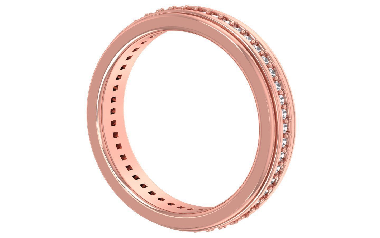  Wedding Solitaire Women Band Ring 3D print model_2