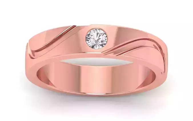 Solitaire Women Band Ring 3dm STL OBJ FBX Renders Details
