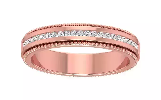 Solitaire Women Band Ring 3dm STL OBJ FBX Renders Details