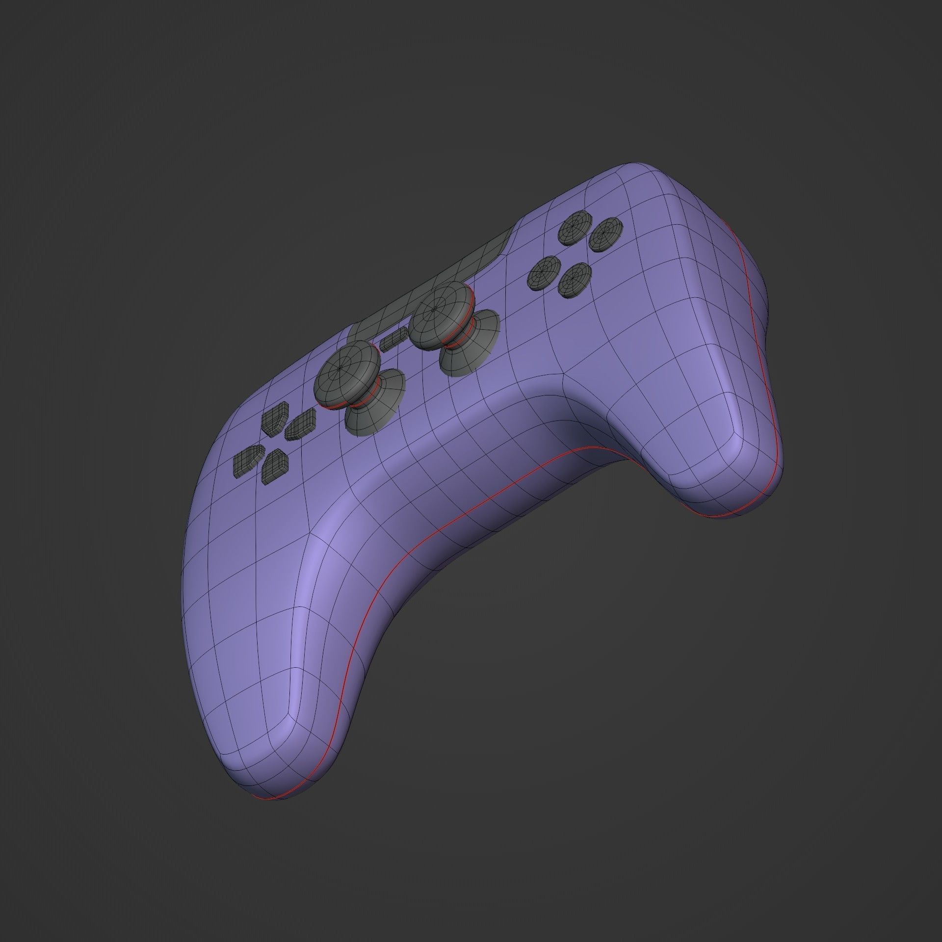 Game Controller Low-poly 3D model_15