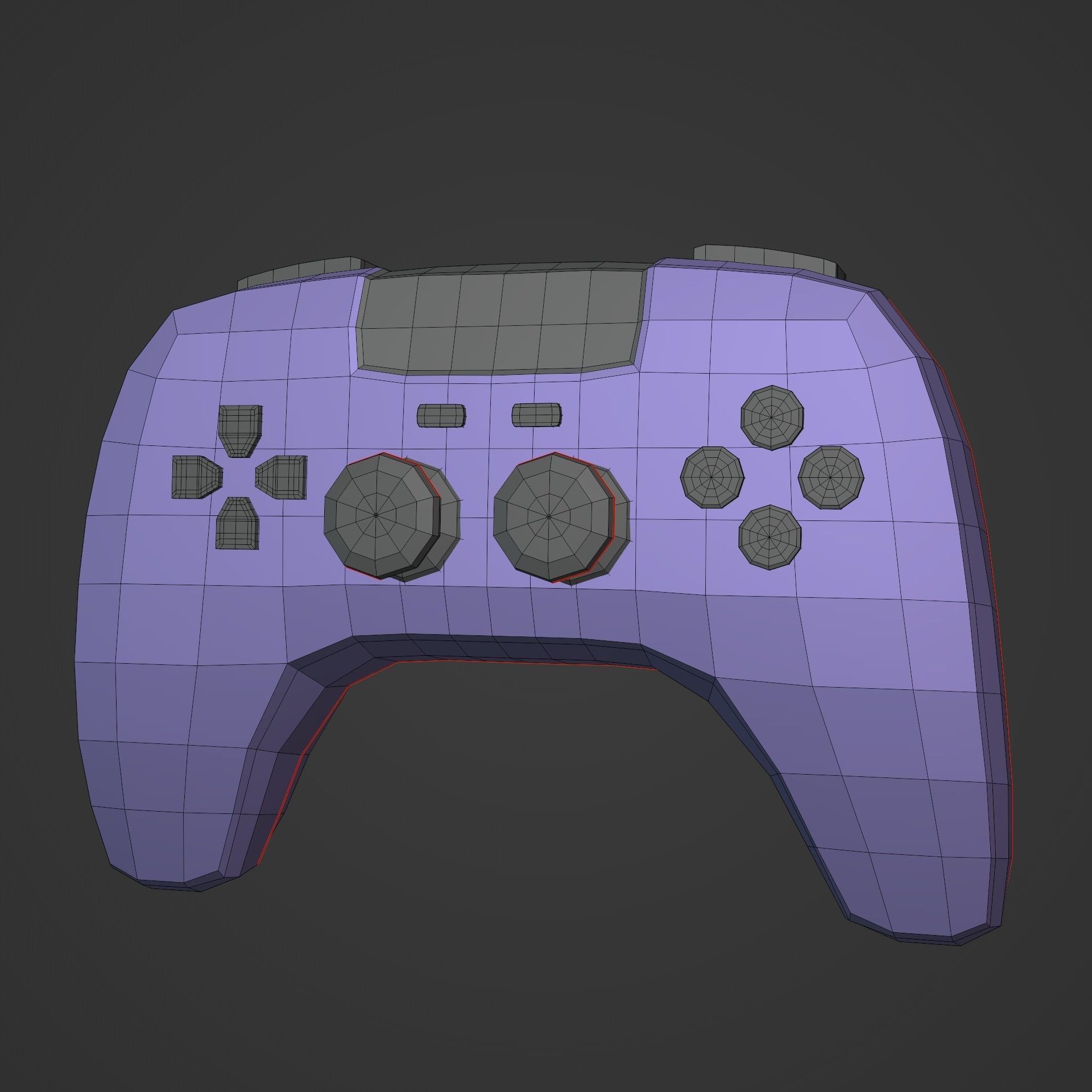Game Controller Low-poly 3D model_5