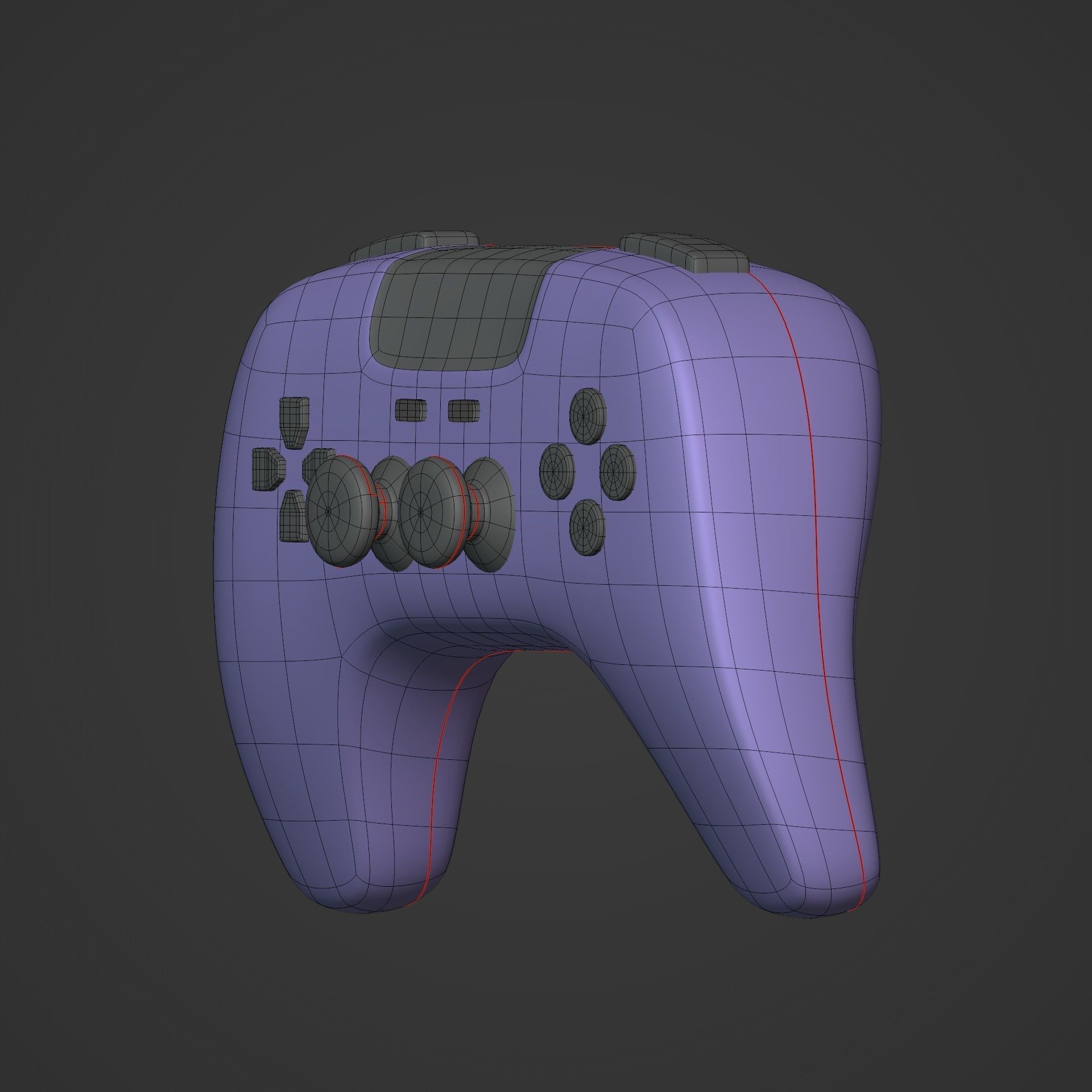 Game Controller Low-poly 3D model_9