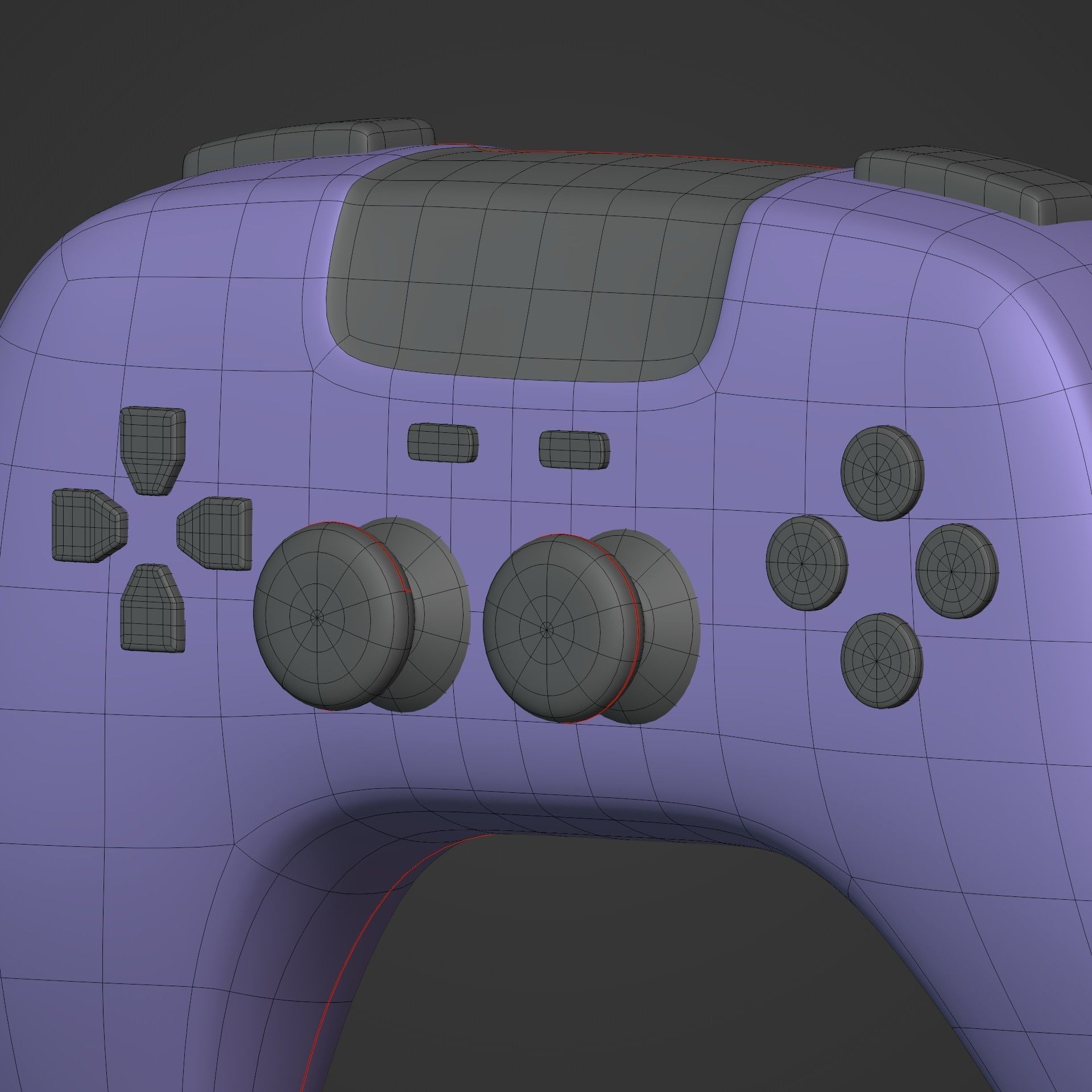 Game Controller Low-poly 3D model_19