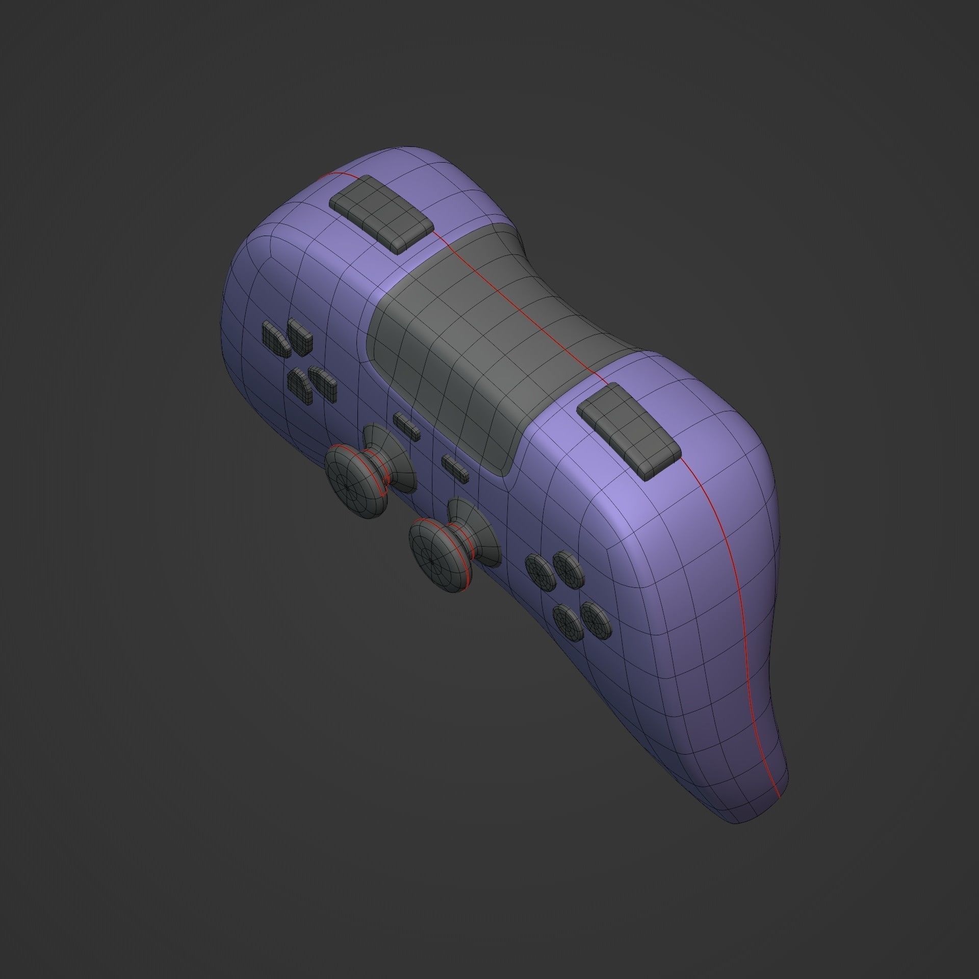 Game Controller Low-poly 3D model_13