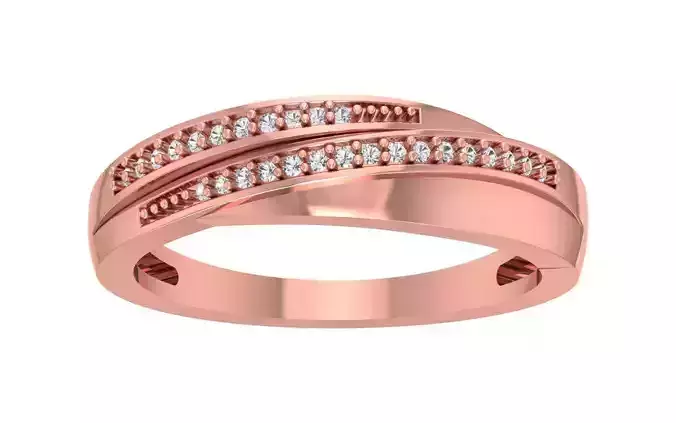Solitaire Engagement Band Ring 3dm STL OBJ FBX Renders Details 3D print model