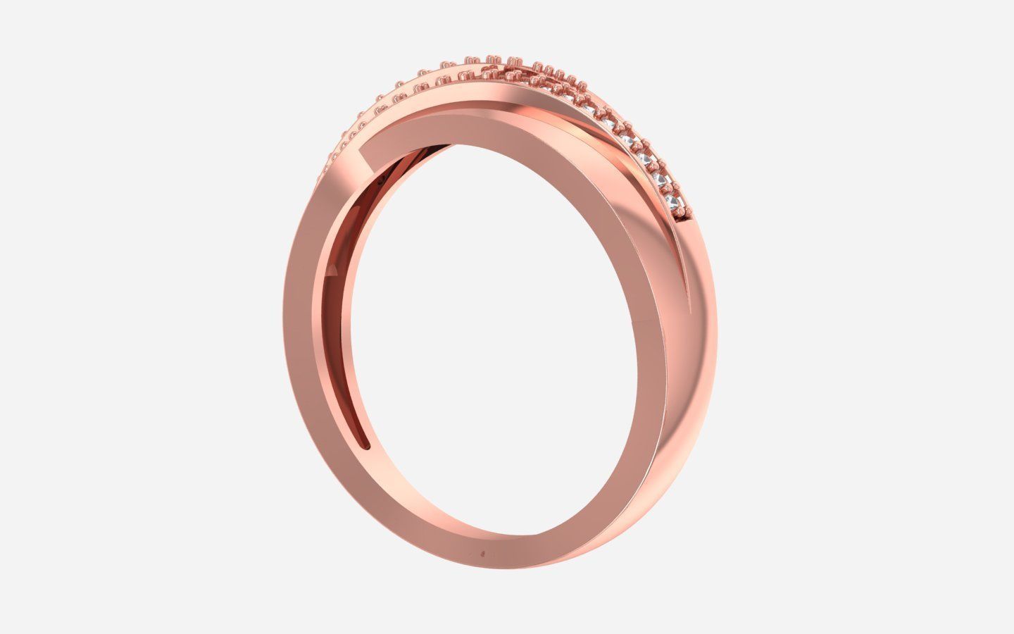 Solitaire Engagement Band Ring 3dm STL OBJ FBX Renders Details 3D print model_2