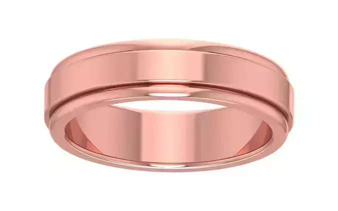 Solitaire Women Band Ring 3dm STL OBJ FBX Renders Details