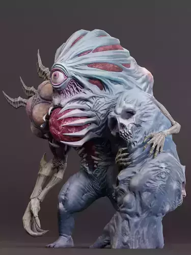 Abomination alien creature with skull and claws