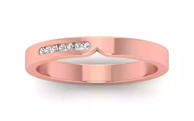 Solitaire Women Band Ring 3dm STL OBJ FBX Renders Details 3D print model