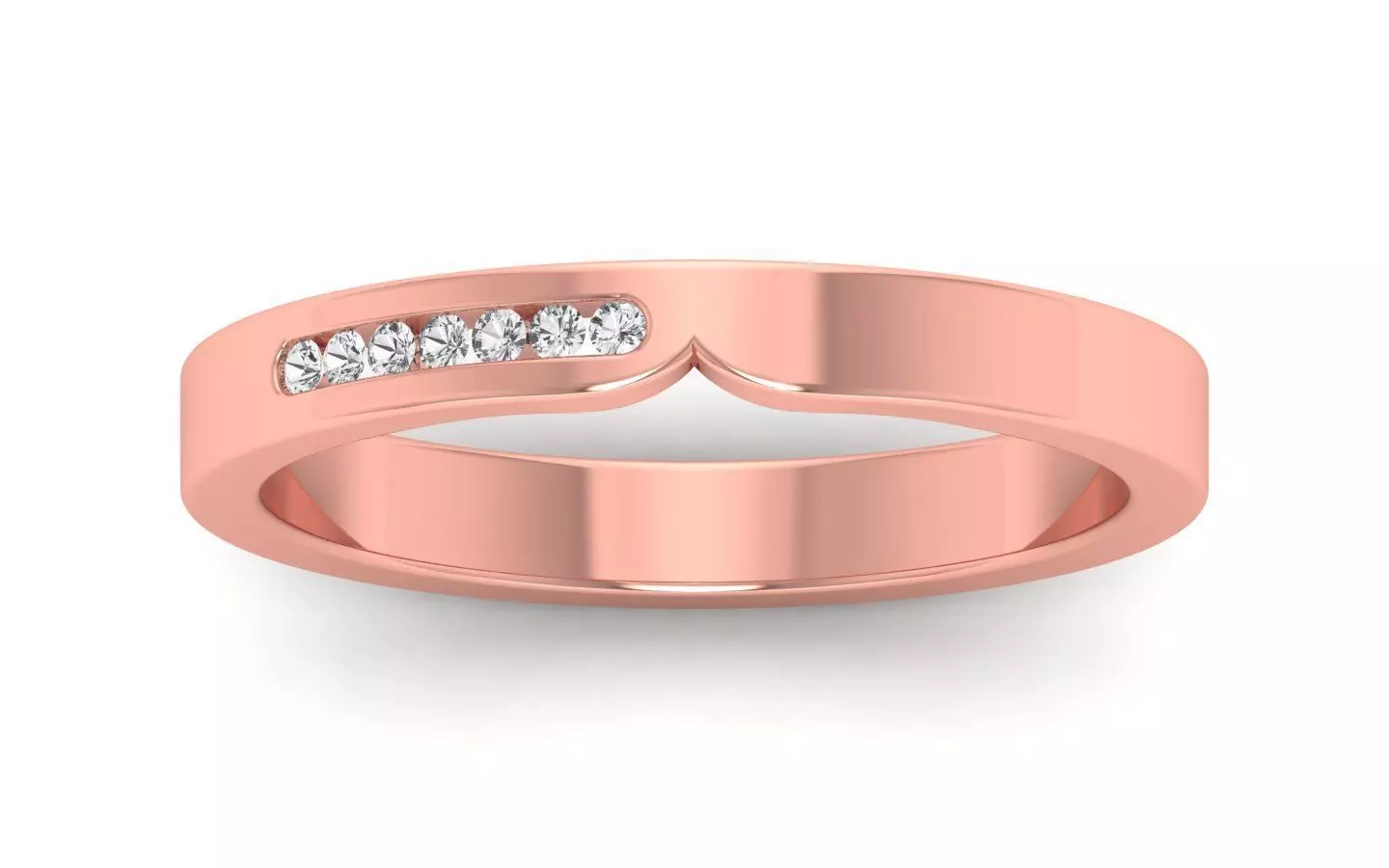 Solitaire Women Band Ring 3dm STL OBJ FBX Renders Details 3D print model_0