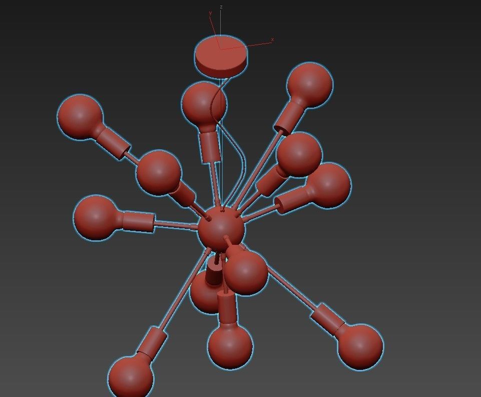 Sputnik 12 Black and Gold 3D model_4