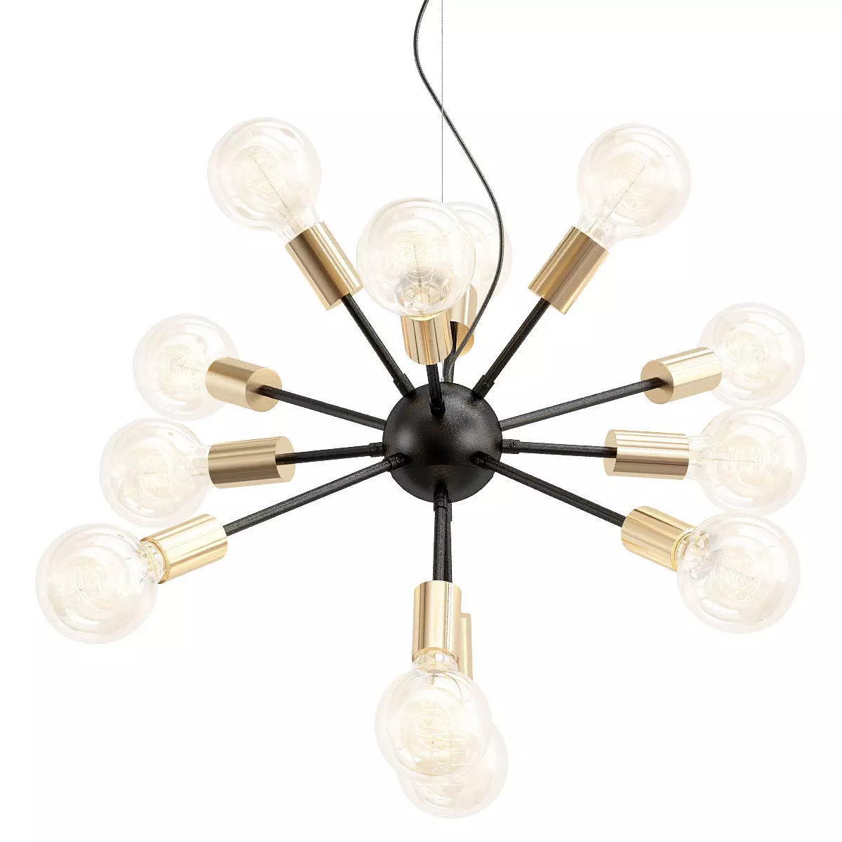 Sputnik 12 Black and Gold 3D model_0