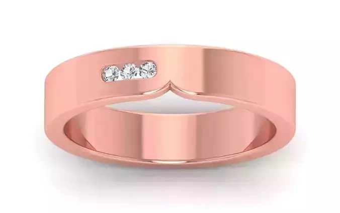 Solitaire Women Band Ring 3dm STL OBJ FBX Renders Details 3D print model