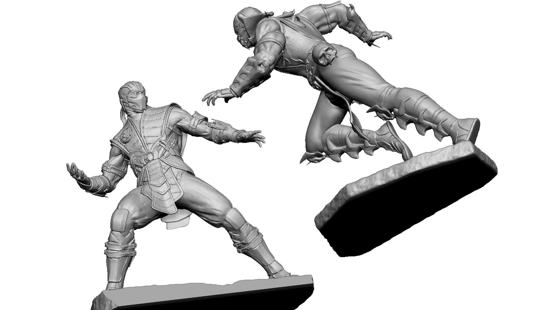 SCORPION VS SUB-ZERO for 3D PRINT STL  3D print model_26