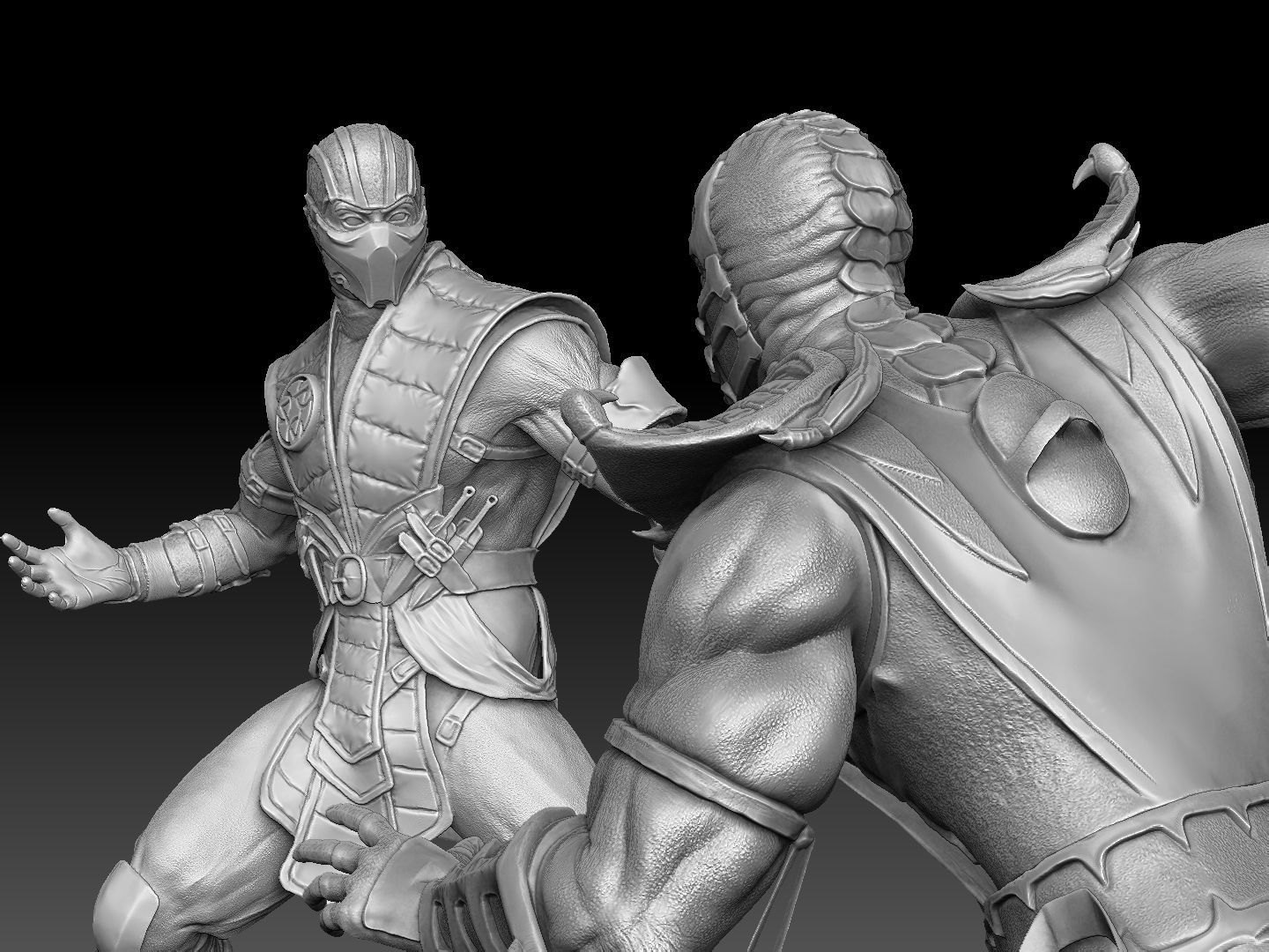 SCORPION VS SUB-ZERO for 3D PRINT STL  3D print model_18