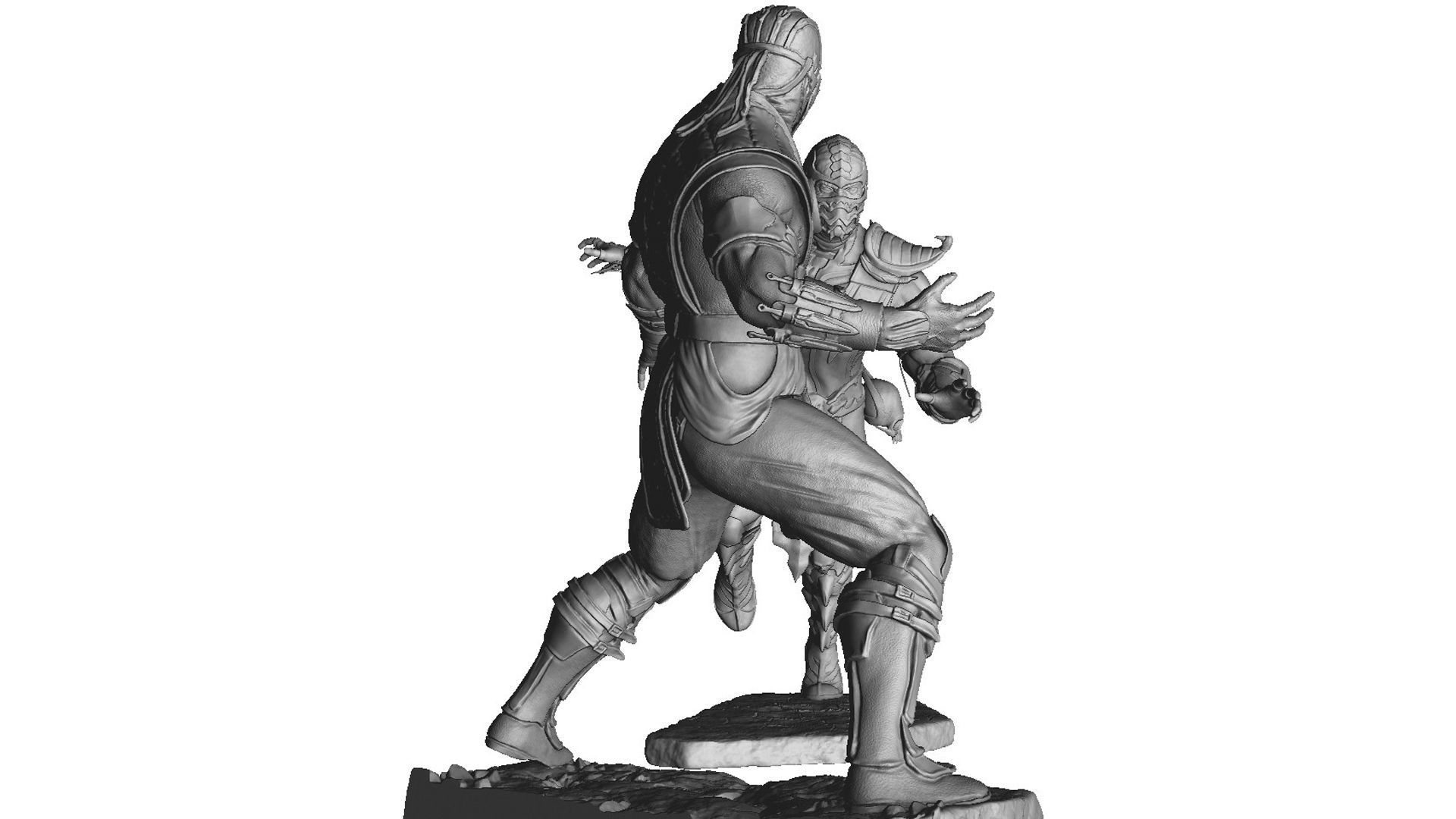 SCORPION VS SUB-ZERO for 3D PRINT STL  3D print model_25