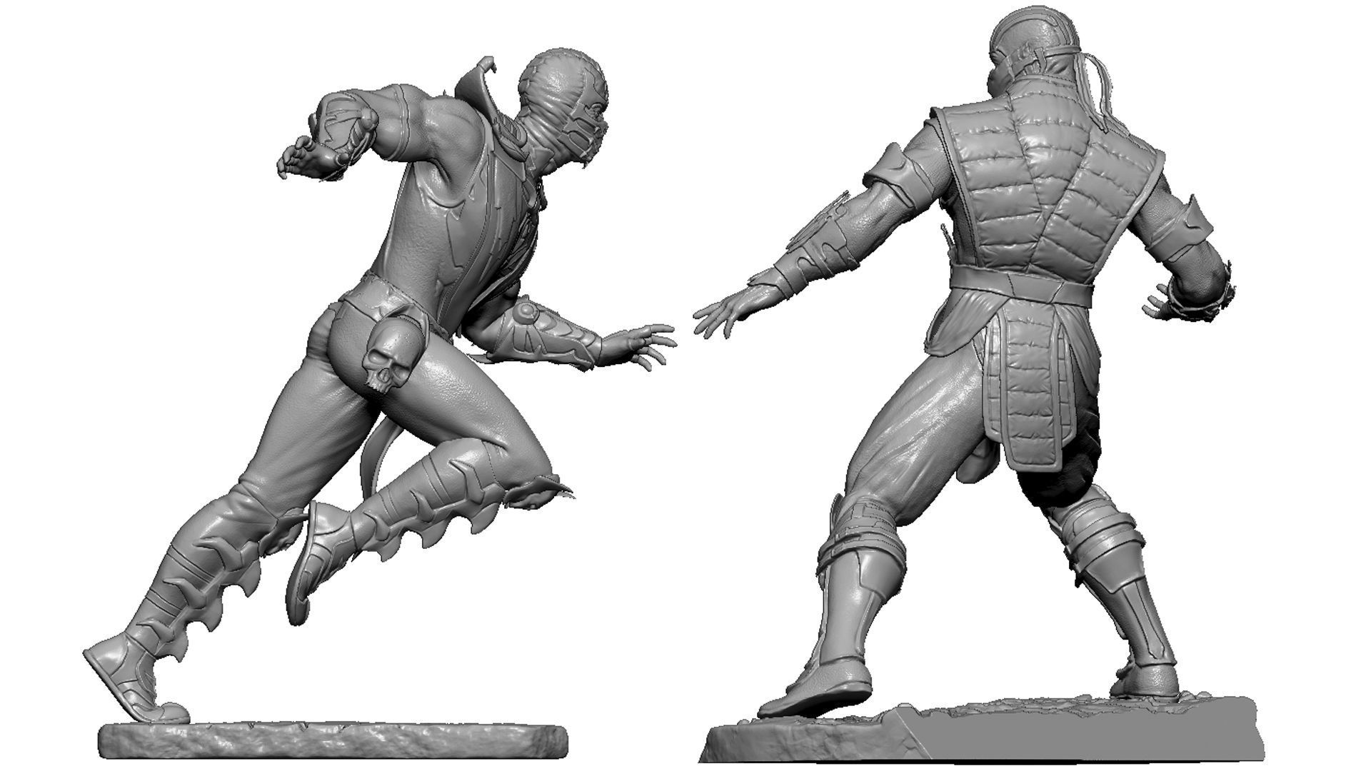 SCORPION VS SUB-ZERO for 3D PRINT STL  3D print model_24