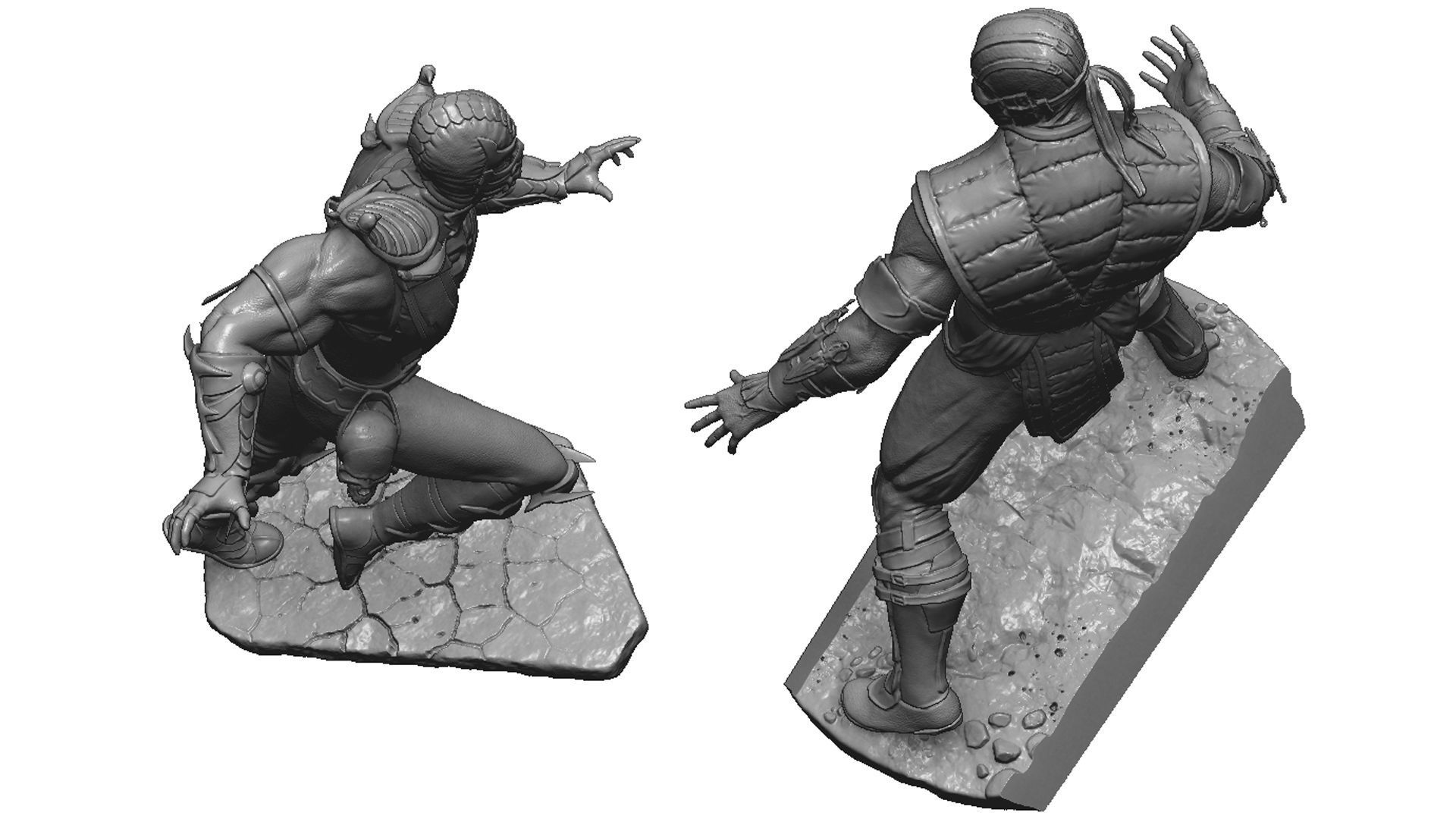 SCORPION VS SUB-ZERO for 3D PRINT STL  3D print model_23