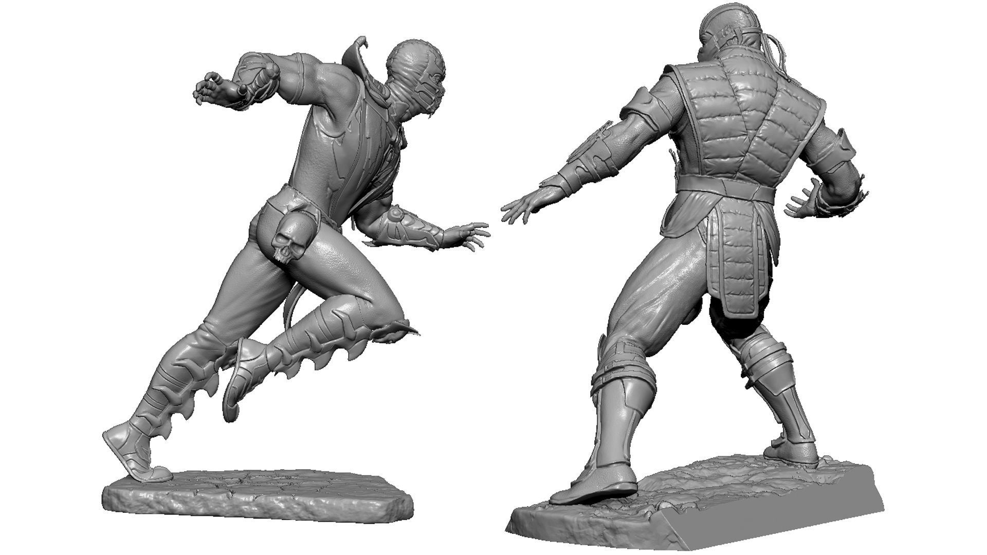 SCORPION VS SUB-ZERO for 3D PRINT STL  3D print model_21
