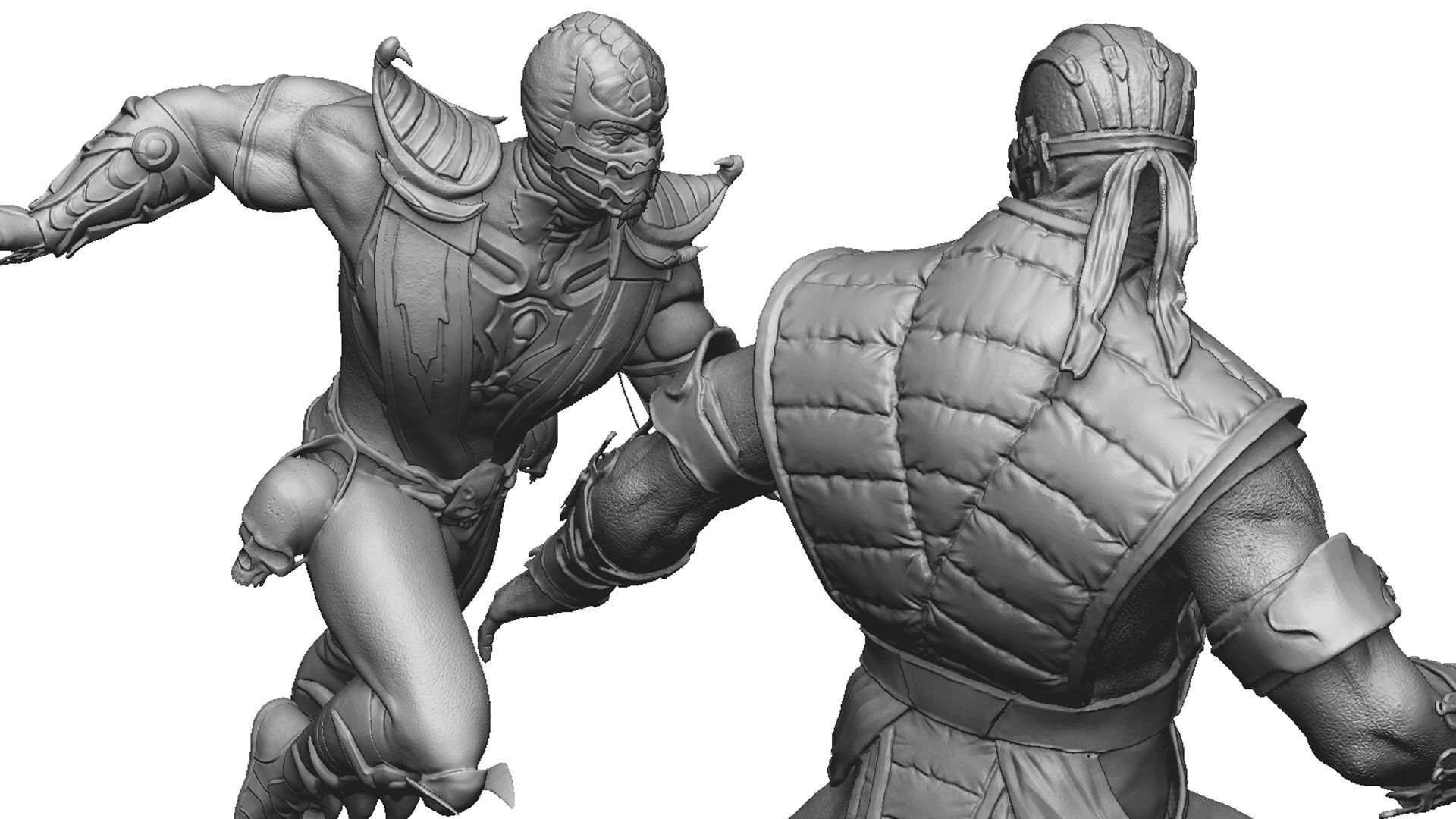 SCORPION VS SUB-ZERO for 3D PRINT STL  3D print model_35