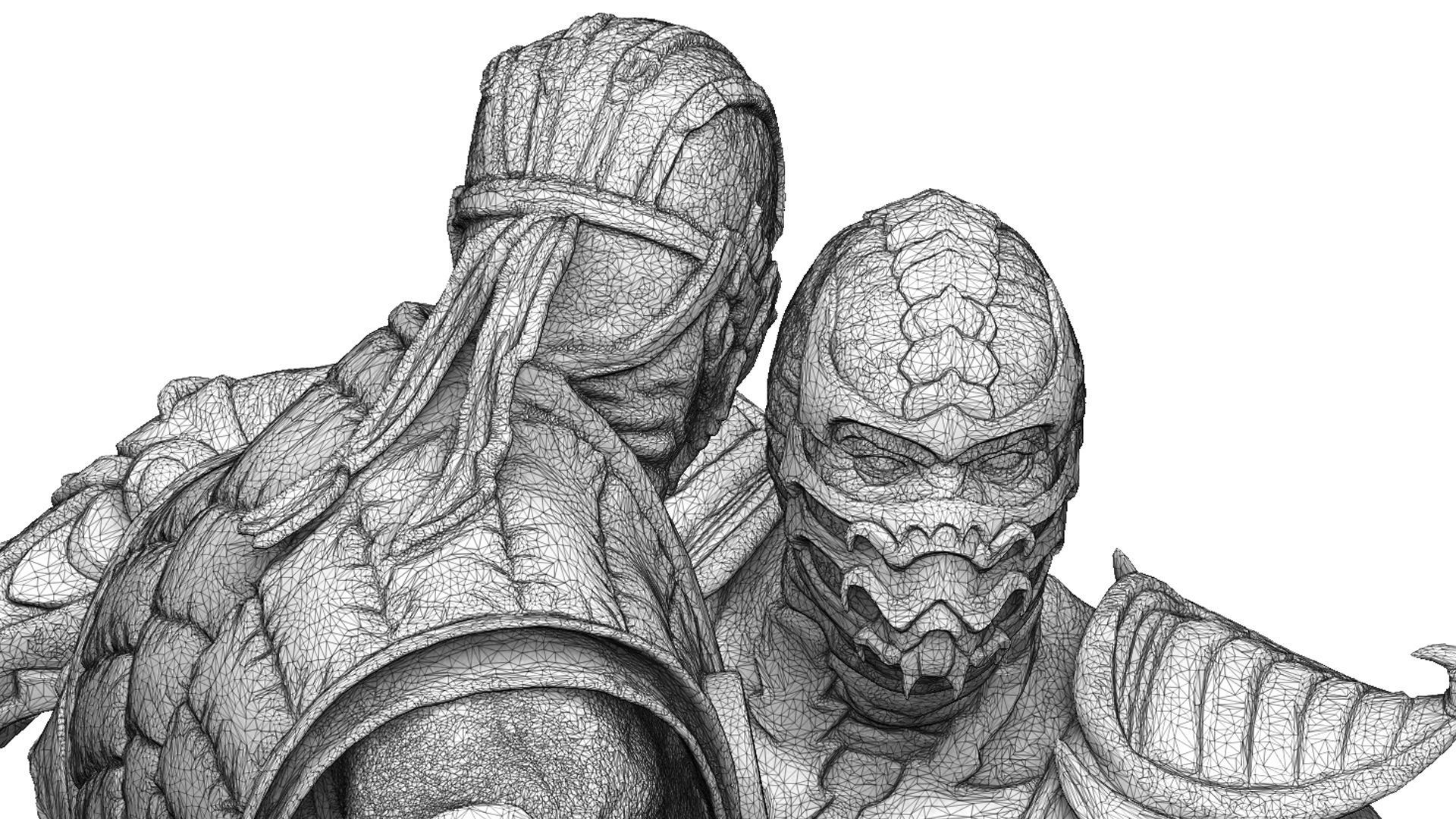 SCORPION VS SUB-ZERO for 3D PRINT STL  3D print model_36