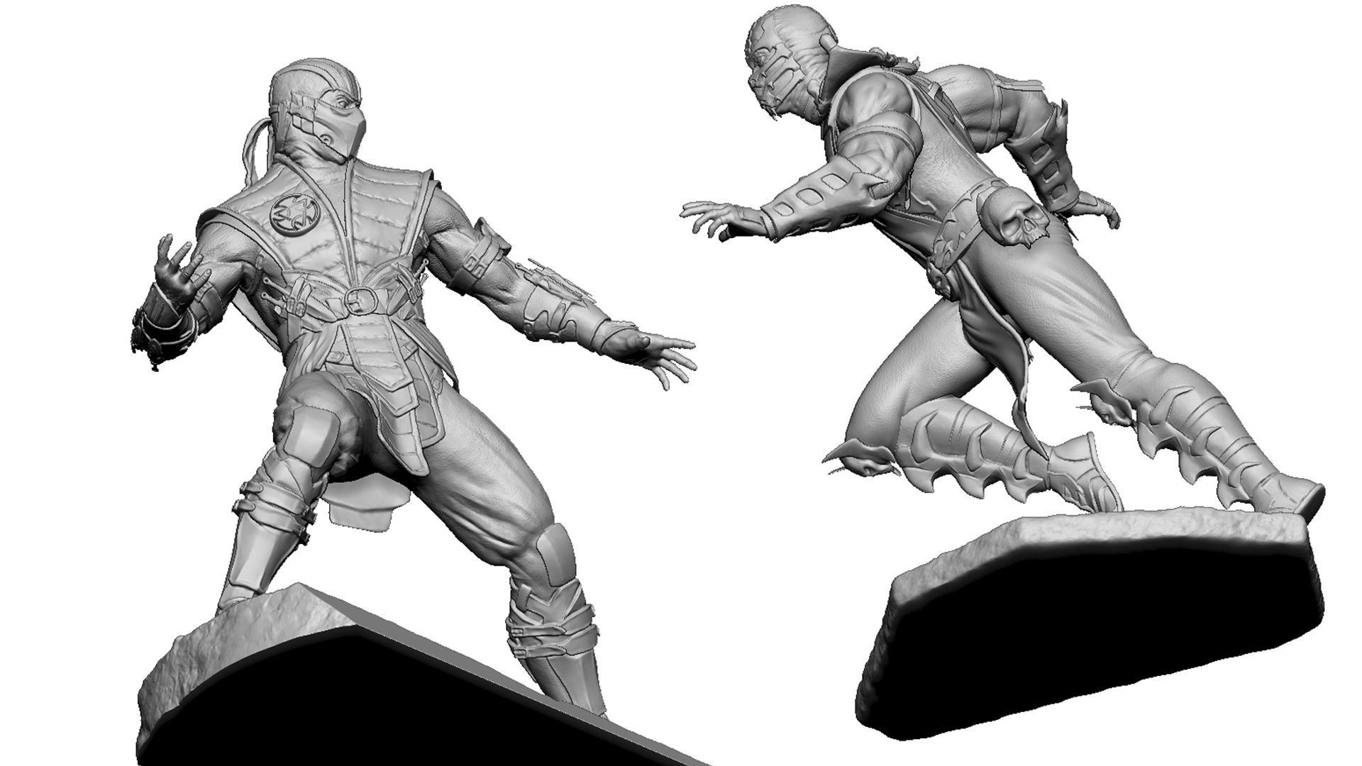 SCORPION VS SUB-ZERO for 3D PRINT STL  3D print model_30