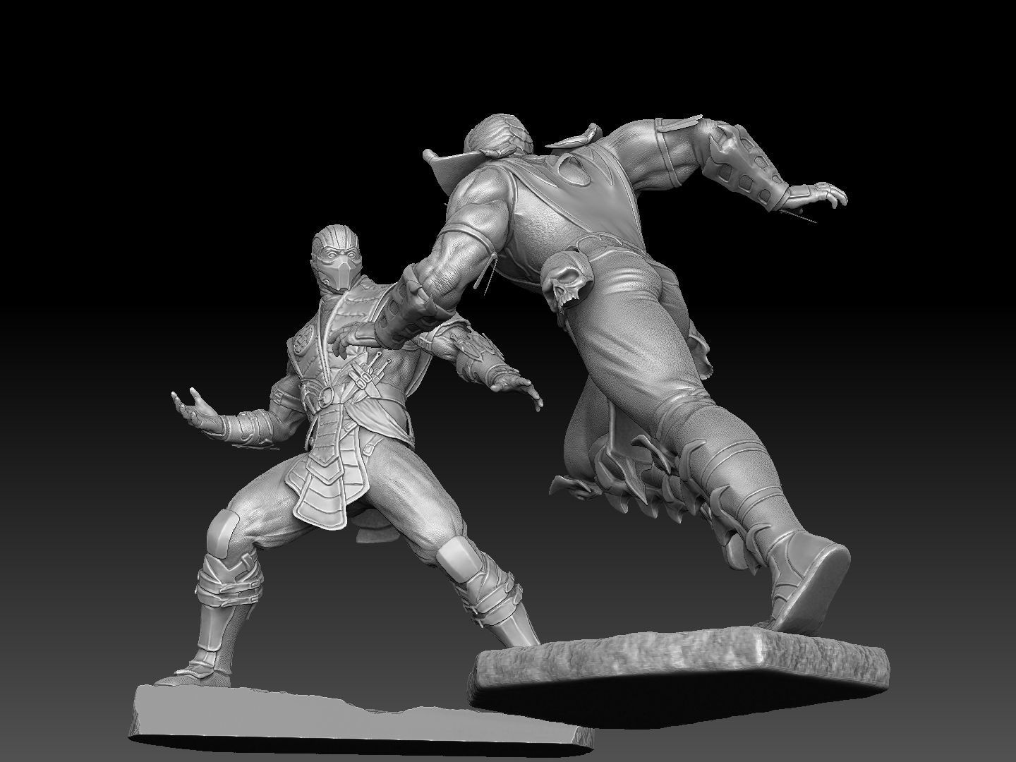 SCORPION VS SUB-ZERO for 3D PRINT STL  3D print model_14
