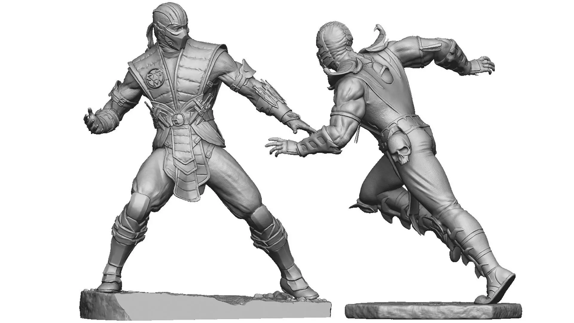 SCORPION VS SUB-ZERO for 3D PRINT STL  3D print model_0