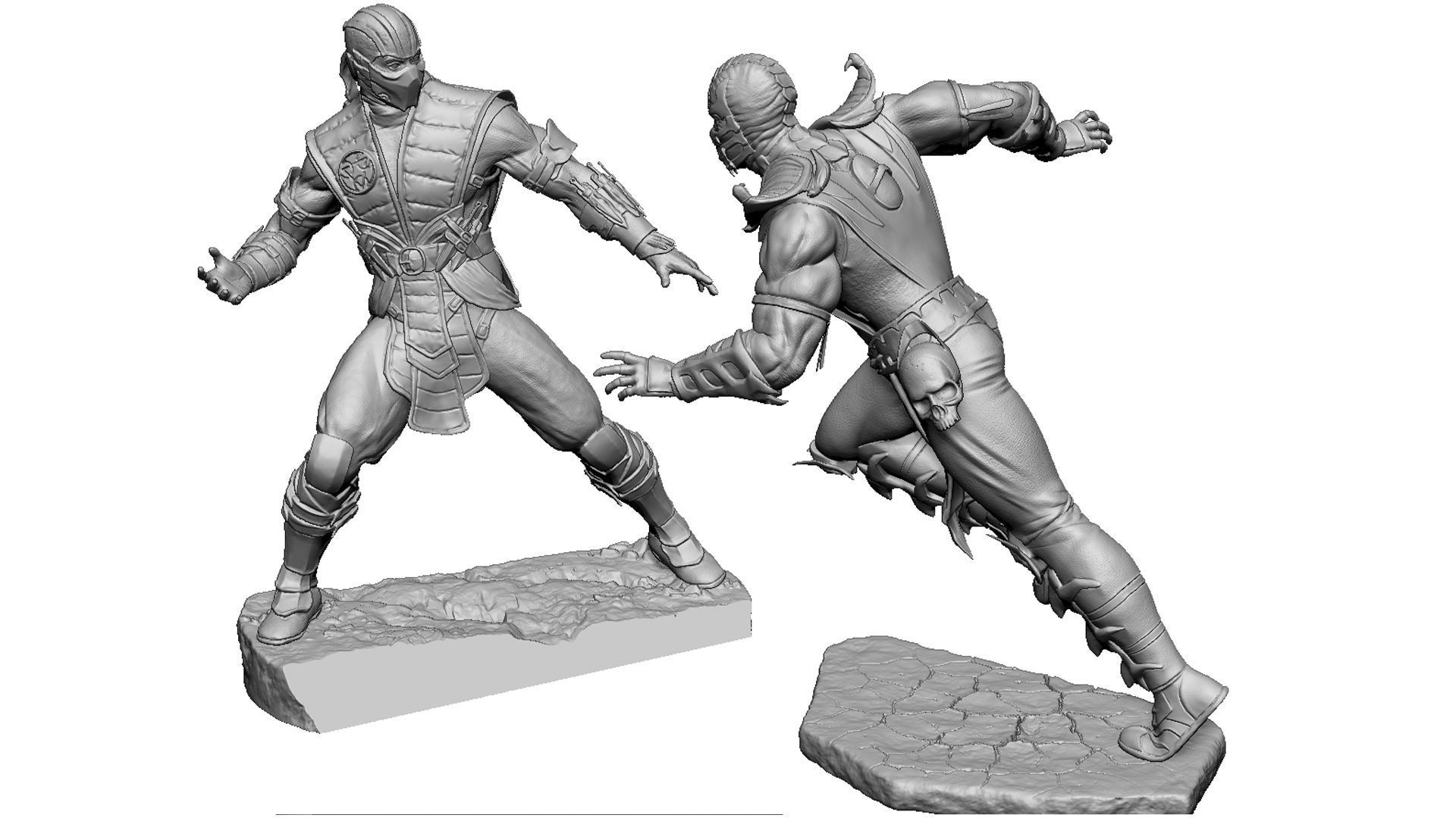 SCORPION VS SUB-ZERO for 3D PRINT STL  3D print model_22