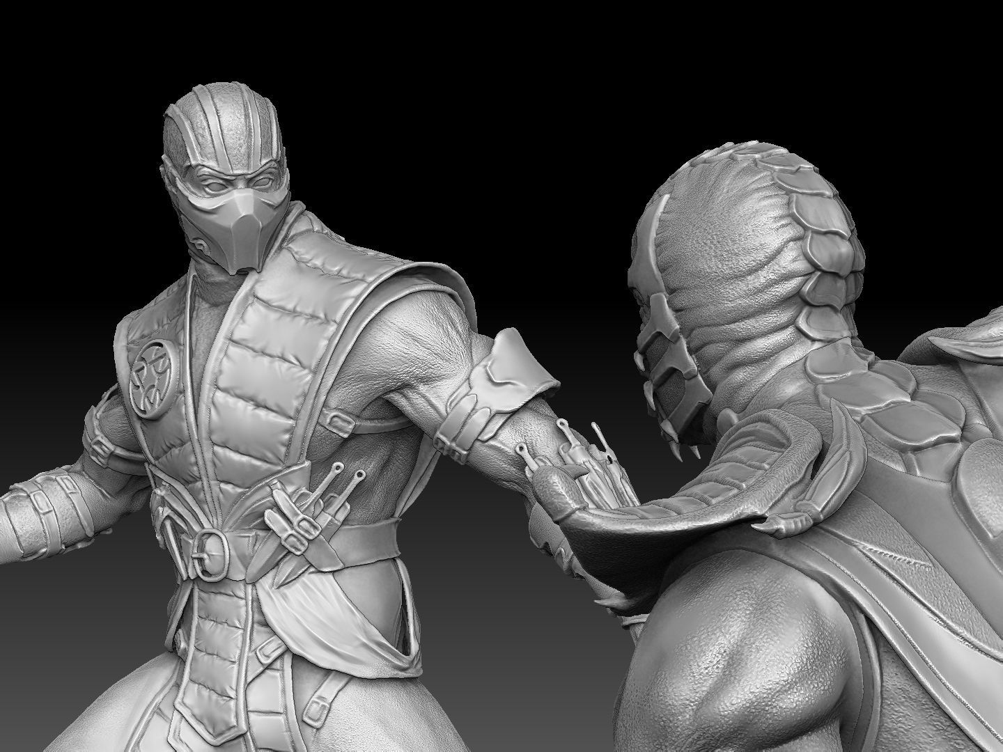 SCORPION VS SUB-ZERO for 3D PRINT STL  3D print model_39