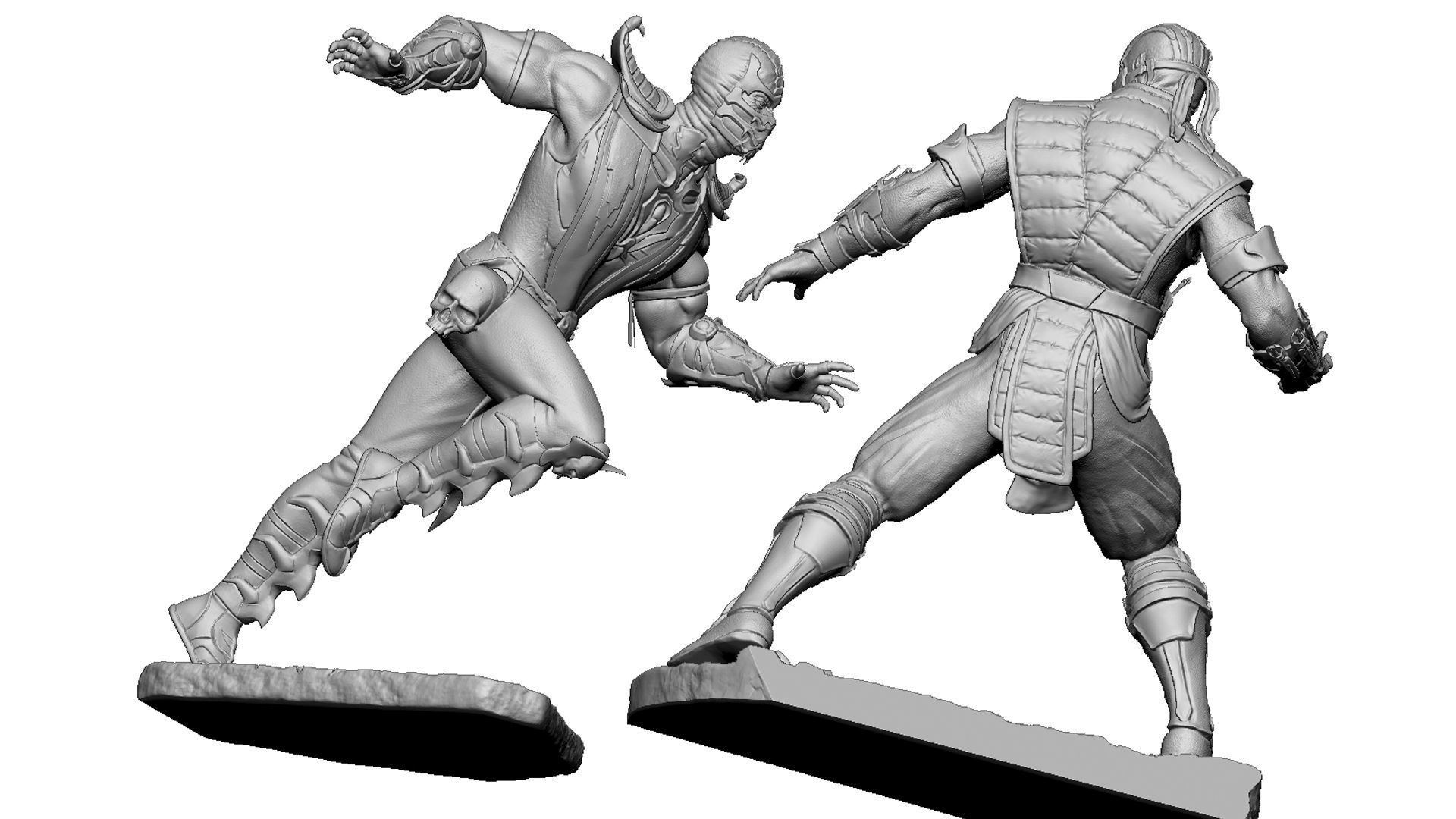 SCORPION VS SUB-ZERO for 3D PRINT STL  3D print model_33