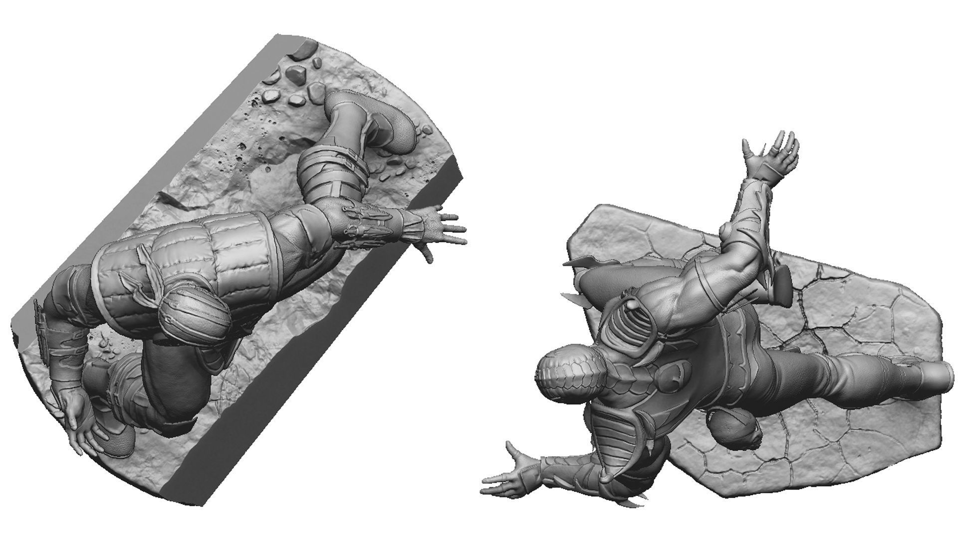 SCORPION VS SUB-ZERO for 3D PRINT STL  3D print model_28