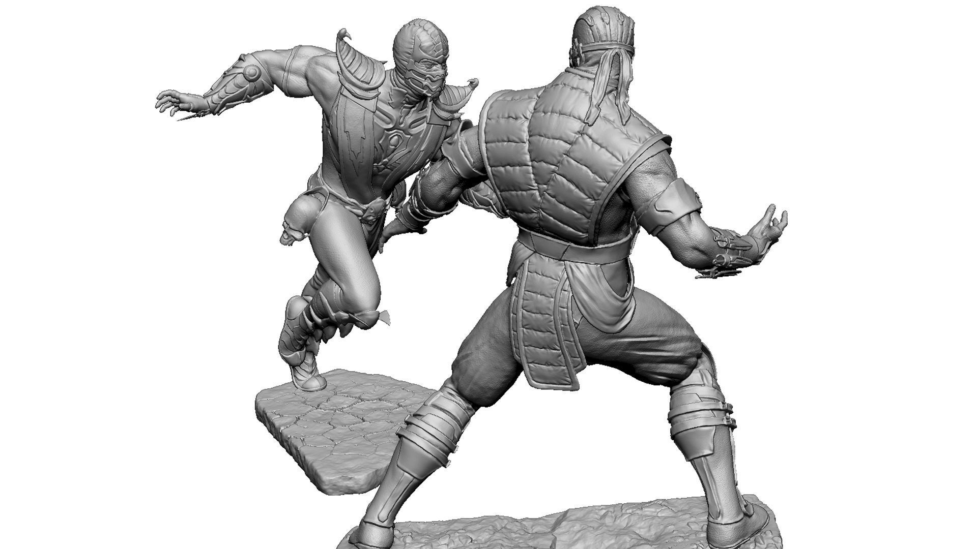 SCORPION VS SUB-ZERO for 3D PRINT STL  3D print model_31