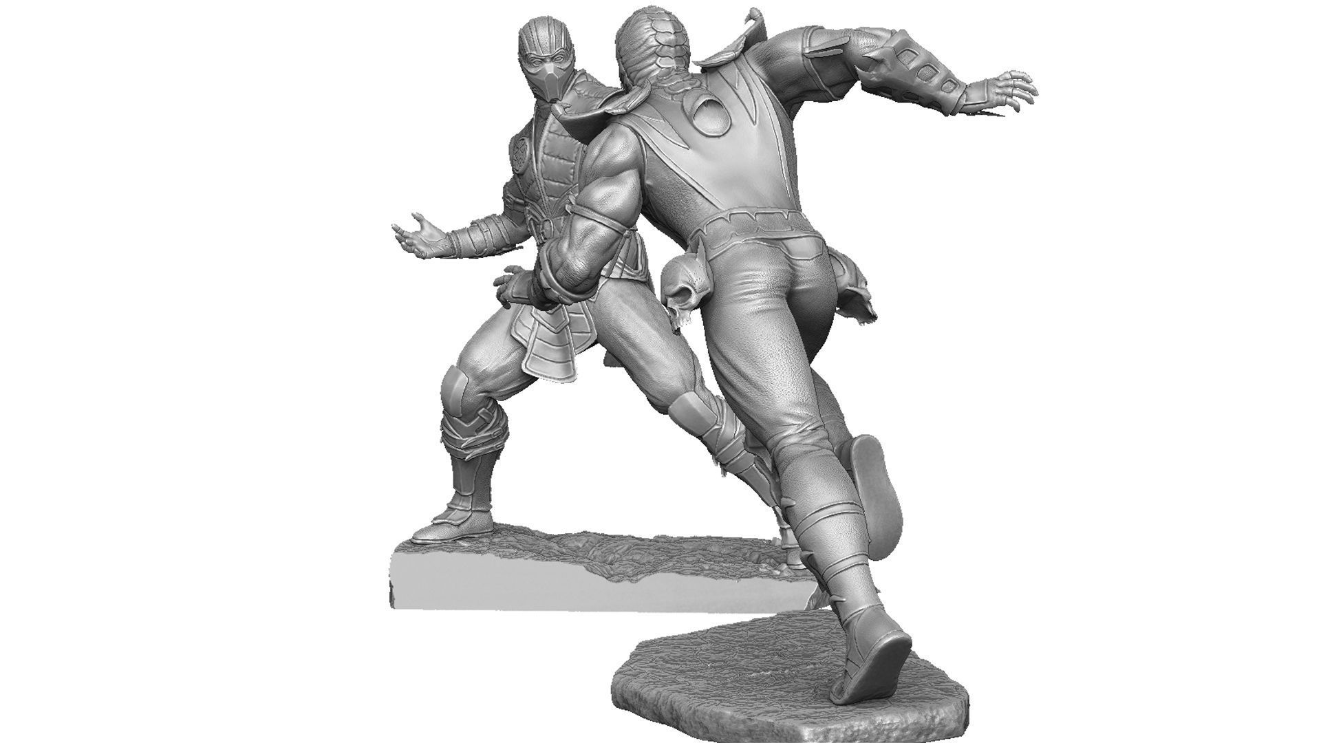 SCORPION VS SUB-ZERO for 3D PRINT STL  3D print model_32