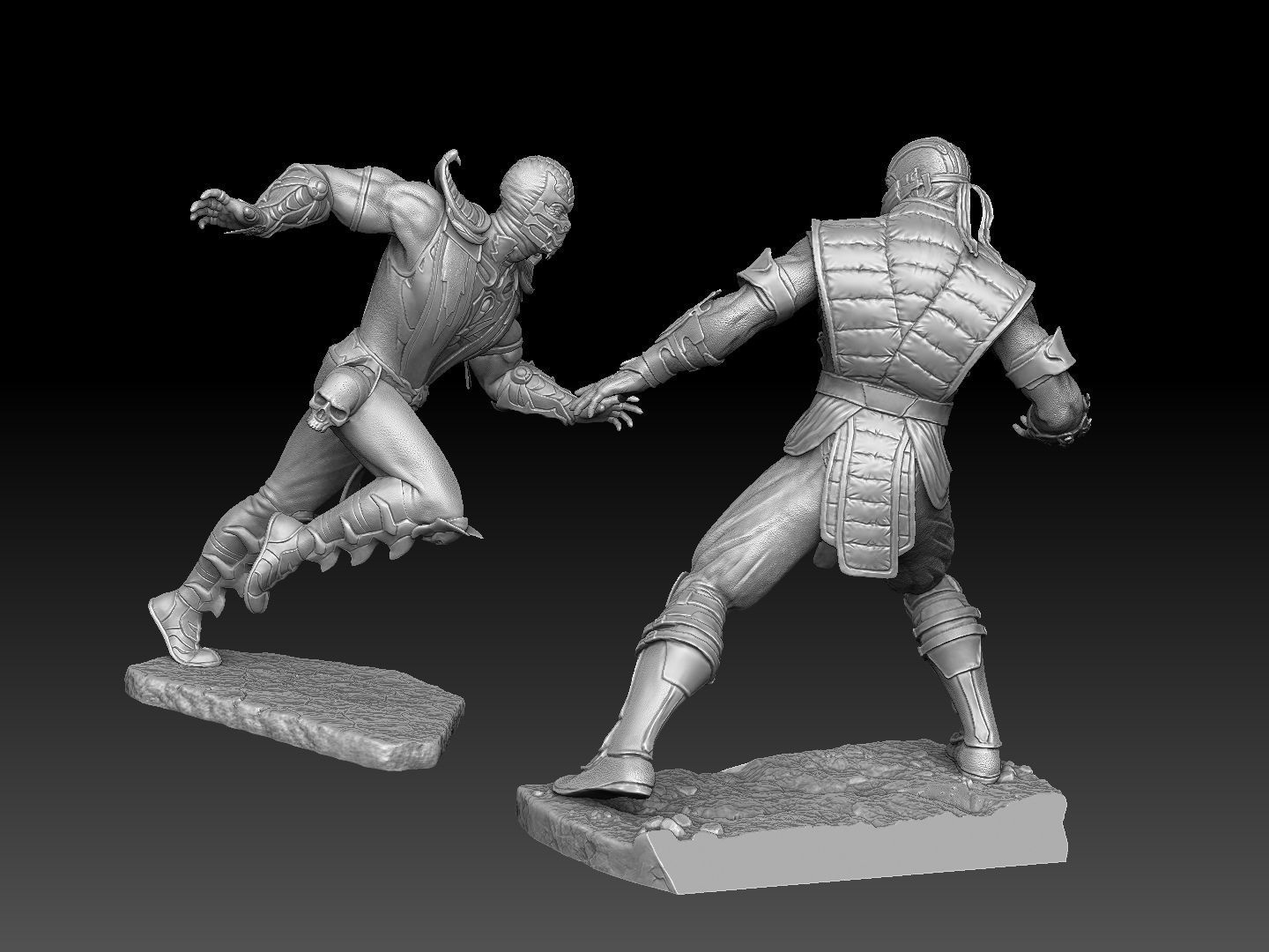 SCORPION VS SUB-ZERO for 3D PRINT STL  3D print model_15