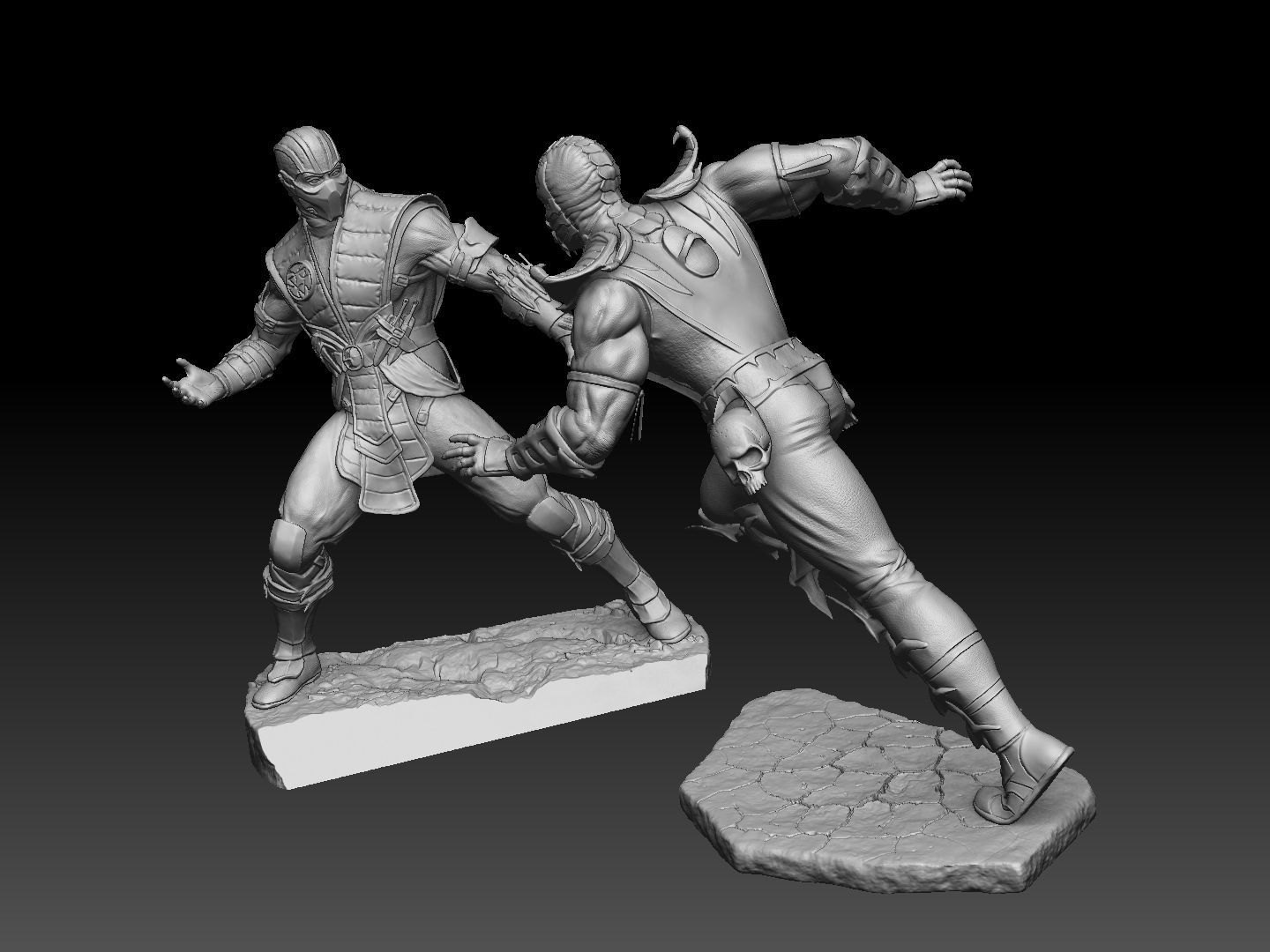 SCORPION VS SUB-ZERO for 3D PRINT STL  3D print model_12