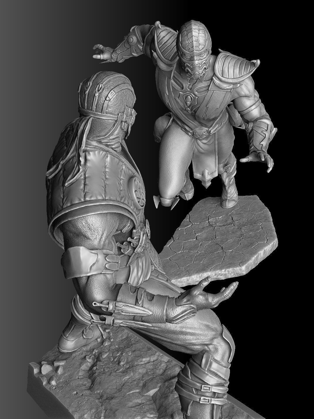 SCORPION VS SUB-ZERO for 3D PRINT STL  3D print model_11