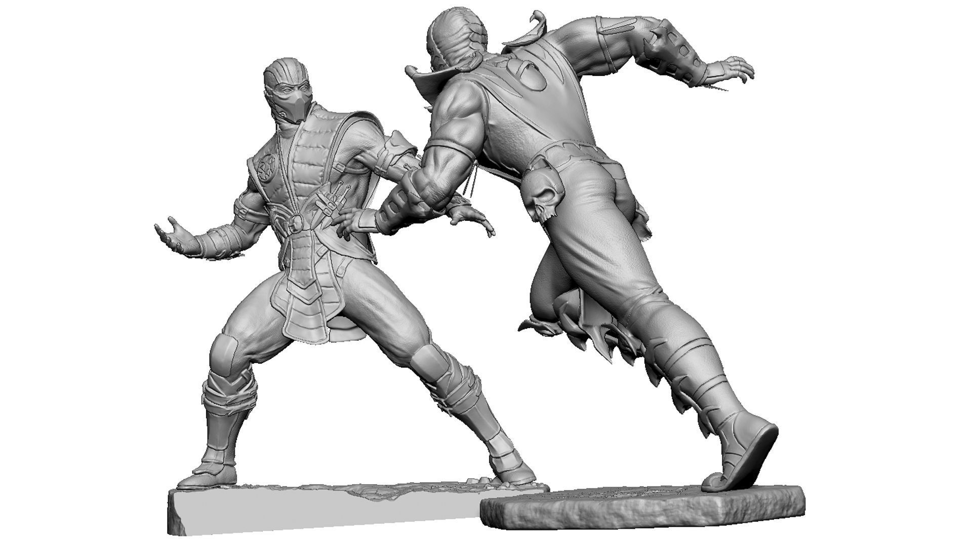 SCORPION VS SUB-ZERO for 3D PRINT STL  3D print model_29