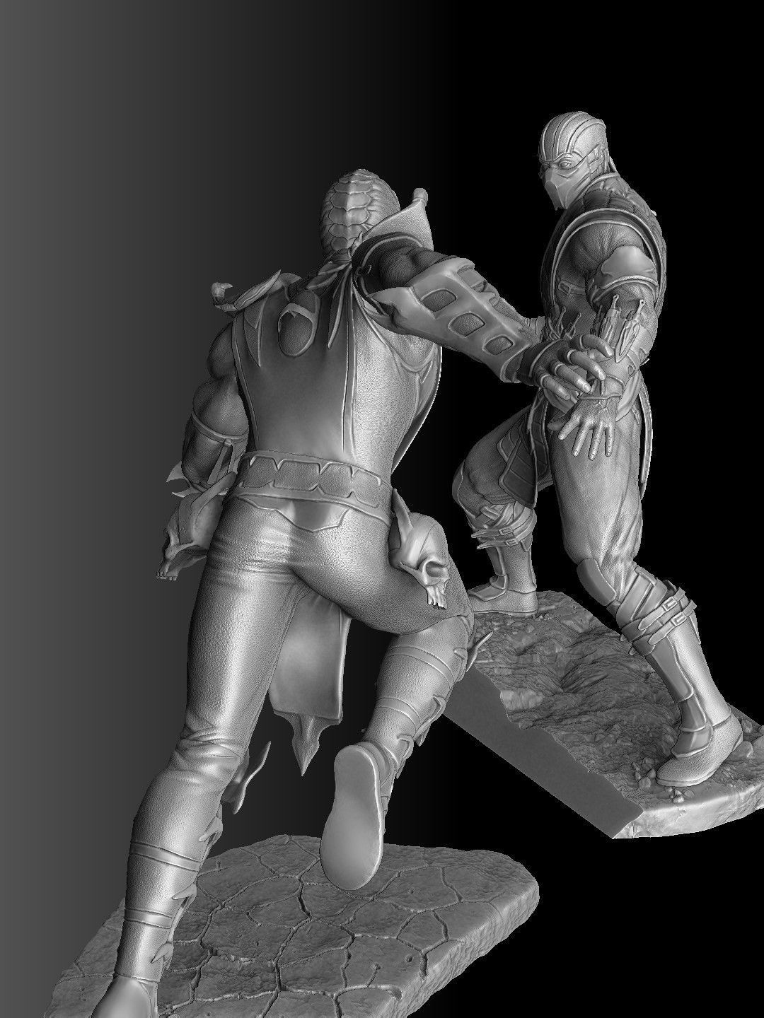 SCORPION VS SUB-ZERO for 3D PRINT STL  3D print model_9